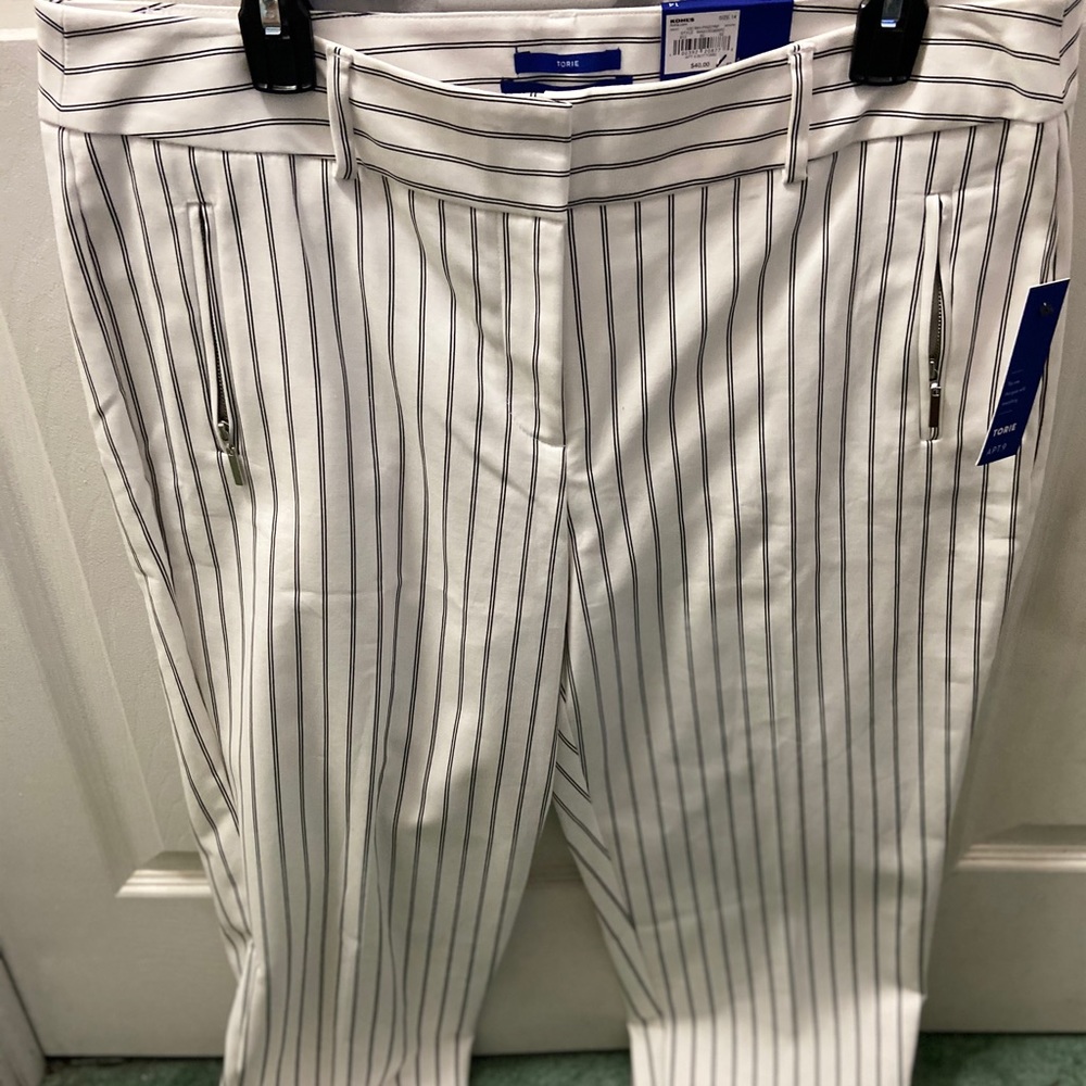 NWT Pinstripe Capri Pants